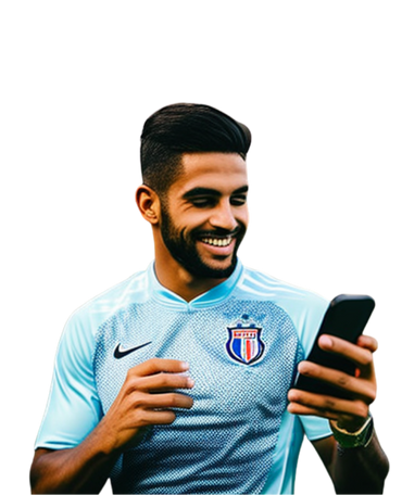 Man using his smartphone